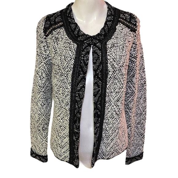 Chico’s Boucle Open Cardigan Wool Blend Chico Size 0, (Equal to size 4) - Picture 1 of 8